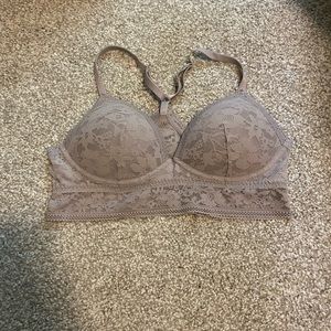 Victoria’s Secret gray crochet lace bralette